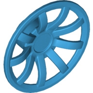 Lego disk na auto průměr 24mm (na ráfek 55982 and 56145), azurová tmavá (6215024)